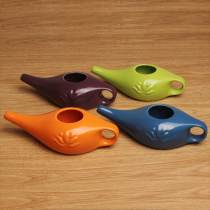 Multi-color ceramic nose bottle nasal cleaning irrigator creative relief Nier bottle professional yoga nasal wash