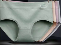 Douyin with middle waist underwear women cotton graphene comfortable cotton crotch breathable womens large size solid color triangle trousers