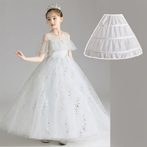 Childrens dress to support girls in long tunable princess Pongoo skirt child with lolita tri-rigid lining