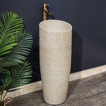Small-sized household column basin Garden floor-standing washbasin ceramic toilet pool balcony column wash basin