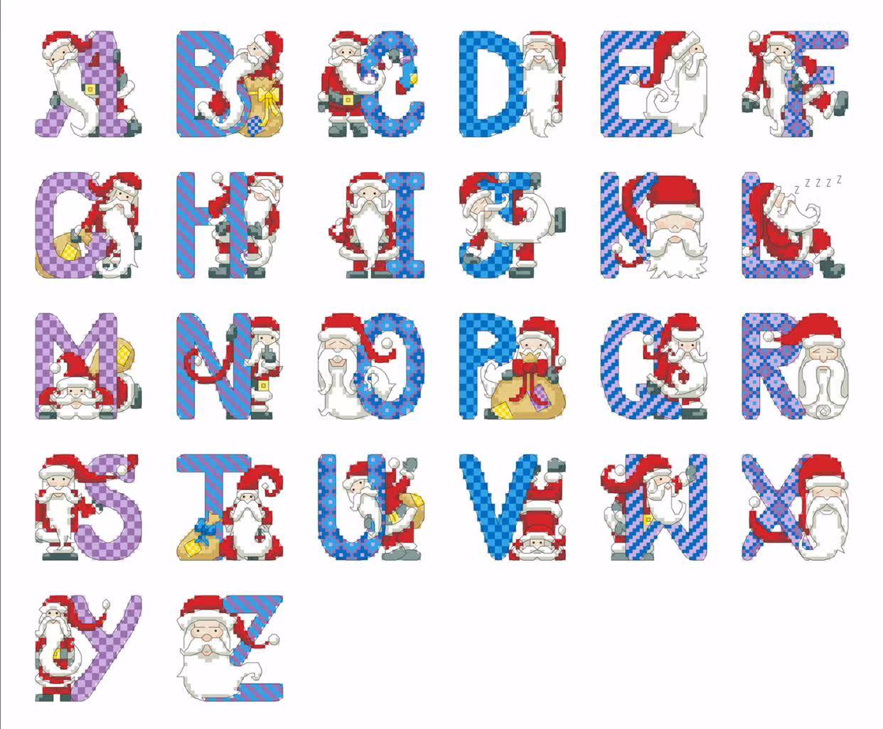 (Zhang Xiao cool) cross-stitch DMC R line from the kit plastic plate refrigerator paste Santa Claus letter