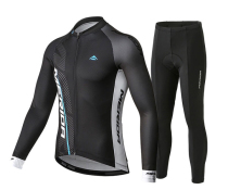 Black and gray beautiful mountain bike clothing spring and autumn cycling clothing dynamic bicycle clothing mountain bike riding jacket trousers