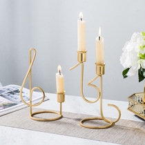 Nordic ins Wind Candlestick ornaments props romantic candlelight dinner props home living room Western dining table candle holder