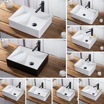 Taiwan basin ceramic laundry basin with washboard balcony bathroom household washbasin single basin black Basin Square