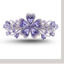 Crystal flower hairclip light luxury clip headpiece back top clip hair jewelry rhinestones headgear hair card