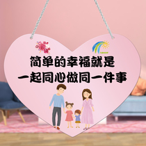 Creative cute home home decoration listing warm reminder card love pendant home room door number home card