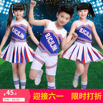 Six children cheerleading clothing primary and middle school sports table starred service cheerleaders men aerobics game