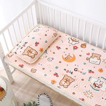 Customized childrens latex mat for kindergarten nap special ice silk pillowcase summer baby crib cushion folding