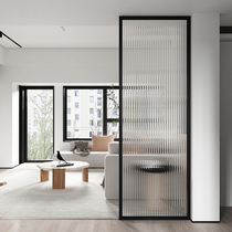 Changhong glass screen partition modern simple living room entry to the seat office blocking iron stainless steel customization