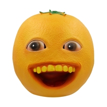  Orange fruit Orange expression pack mask headgear Halloween stage drama performance funny shaking sound funny headgear