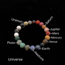 Matte natural stone bracelet Planet universe bracelet Europe and the United States INS niche natural stone manual selection
