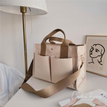 Korea ins moms bag sails bag single shoulder inclined satchel baby bag big hand go out to light mother bag