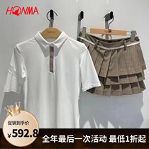 2021 new HONMA golf clothing women's short sleeve Polo shirt set women's skirt pants skirt
