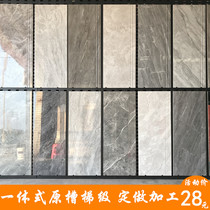 All-in-one marble stair step tile step processing 1 2 M slip resistant original groove glaze tile