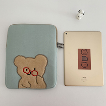 Korea Ipad Pro tablet bag 11 12 9 inch glasses bear 13 15 inch ins computer bag protective cover