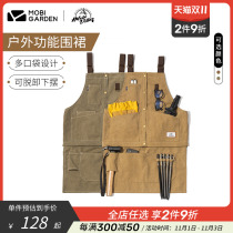 Mu Gaodi exquisite camping outdoor multi-functional storage apron outdoor work cooking thickened cotton canvas overalls