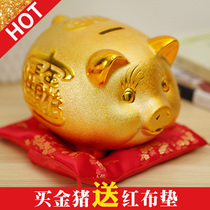 Ceramic piggy bank Golden pig Piggy bank Childrens piggy bank Adult large lucky pig piggy bank 2019