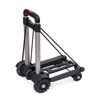 Folding hand trolley Portable shopping cart Household grocery cart Trolley Stall trailer Student trolley trolley