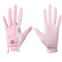 Golf gloves womens non-slip wear-resistant PU fashion colorblock sports Velcro comfortable elastic breathable gloves