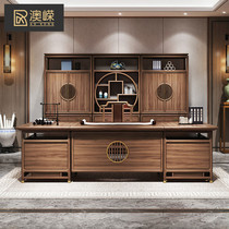 New Chinese style solid wood boss Table Office table and chair combination simple Master Table big class manager table office furniture