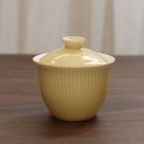 Jade mud color glaze white porcelain kung fu cover Bowl pink Cute ceramic three cup tea bowl Mid-Autumn Festival New Product Test match