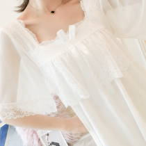 Sleeping dress Women Summer thin Modale pure cotton short sleeve tennis Virgin Princess Fairy Wind Spring Autumn Pyjamas home clothes