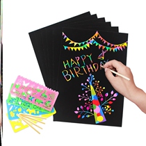 A4 colorful scratch paper children's color scratch painting can be painted can be painted can be cut DIY painting Sichuan art