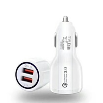Wholesale QC3 0 car charger dual usb5V 9v 12V fast charge 3A car charger with light multi port car charger