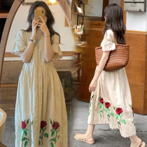 Summer dress for pregnant women dress fresh and large summer long knee loose fashion summer temperament skirt