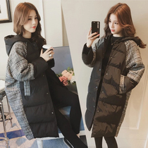 Pregnant women winter clothes down cotton clothes out coat Net red winter fashion late pregnancy cotton coat large size long cotton padded jacket