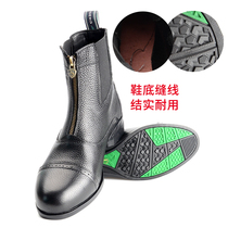 Equestrian first layer cowhide boots bottom stitching professional riding training competition men and womens Knight equipment boots