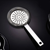 Bar European Hawthorne Straight Handle Ice Filter Ice Filter Round Hole Leakage Screen Filter Strainer