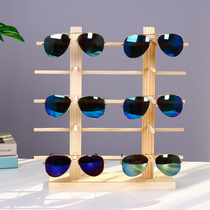 Solid wood myopine glasses frame eyes display the pine wood sunglasses display bracket