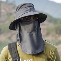 Sunshade hats Men and women Summer UV fishing hats big face fisherman hats outdoor mountaineering sunscreen sun hats