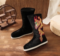 Performance dance costume boots non-slip bottom cos Hanfu shoes men and women Chinese wedding shoes Ancient officers and soldiers boots
