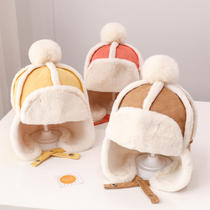 Korean baby hat autumn and winter warm thick girl cute boy fluffy hat ear protection children Lei Feng hat