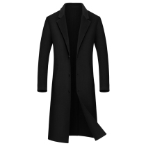Double-sided cashmere coat mens long knee autumn and winter Korean casual British wool woolen woolen coat high-end mens clothing