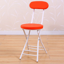 Fashion folding chair stool Household backrest chair Casual dining chair Dormitory stool High round stool Portable simple small bench