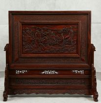 Factory direct mahogany craftsmanship wood screen screen screen insert Antique relief Table Table table home ornaments