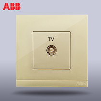 ABB switch socket panel steel frame by Yue Pearl Gold TV socket panel wall socket AG301-PG