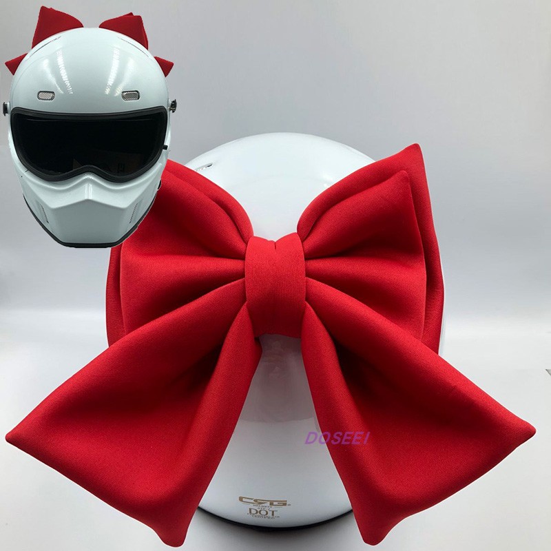 Come to dream sister with the motorcycle helmet bow decorated braid burst girl Cos dont bend the ski helmet