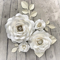 Paper flower wedding three-dimensional flower decoration flower window photo studio supplies props various combinations with package manual flowers