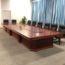 Explosive large conference table solid wood long table and chair combination rectangular office table can be customized creative spot