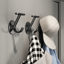 Space Aluminum Hook Free to punch in door rear Shoe cabinet Xuanguan Bathroom Wall Toilet Hung Clothes Black Cloakhood Hook