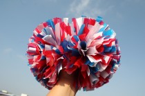 Red blue and white three-color mixed matte la la flower ball la la flower cheerleading supplies recess exercise flower ball