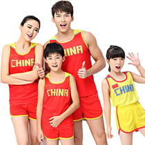 Childrens track and field training suit suit Mens and womens national teams Primary and secondary school students running marathon sprint physical examination sportswear