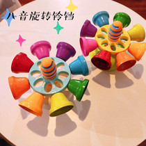 Infant music rotating eight-tone piano ringing bell toy rainbow color creative educational toy 1-3