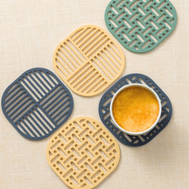 Eleven-dimensional silicone coaster non-slip insulation mat table mat pot mat creative Nordic mat tea cup mat bowl mat