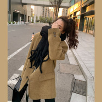 chic French design striped blazer women 2021 Winter South Korean East Gate Net red coat women