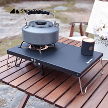 Second sister warehouse Black Spider stove head portable table folding storage card furnace heat insulation table multifunctional aluminum alloy small table